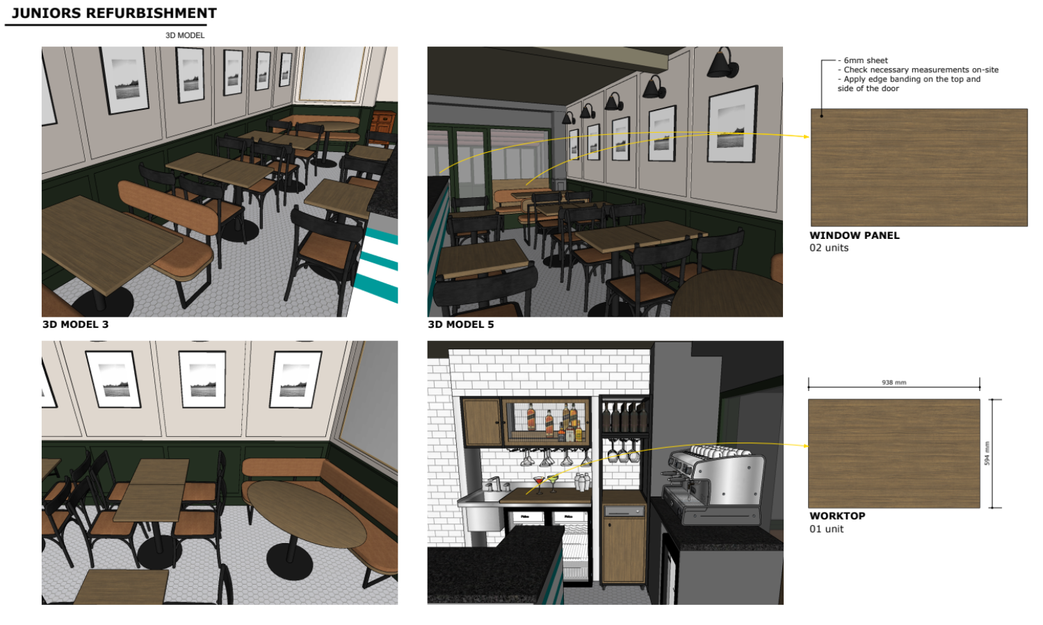 Juniors Restaurant Ireland I Studio Forja I Restaurant Concept Design